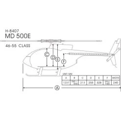 Tout neuf 🧨 Heli-Scale Hughes 500E FUNKEY "SHERIFF" Classe 600 🎁