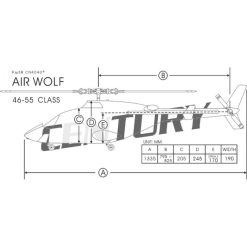 Nouveau ???? Heli-Scale AIR WOLF FUNKEY Noir Classe 600 ???? 6 Nouveau ???? Heli-Scale AIR WOLF FUNKEY Noir Classe 600 ???? -Roban Magasin 1867 large default