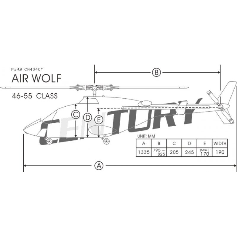 AIR WOLF FUNKEY Noir classe 600 Nouveau ???? Heli-Scale AIR WOLF FUNKEY Noir Classe 600 ???? -Roban Magasin 1867 large default