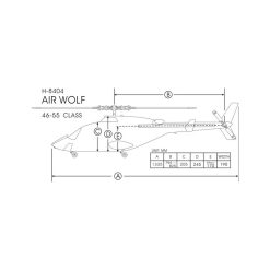 Nouveau ???? Heli-Scale AIR WOLF FUNKEY Noir Classe 600 ???? 5 Nouveau ???? Heli-Scale AIR WOLF FUNKEY Noir Classe 600 ???? -Roban Magasin 1873 large default