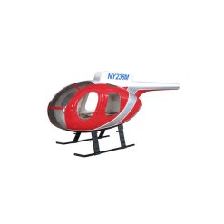 Offres ???? Heli-Scale HUGHES 500D Police Rouge Classe 450 ????