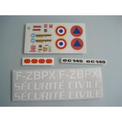Meilleure vente ???? Heli-Scale Planche Autocollant EC-145 "securité Civile" ????