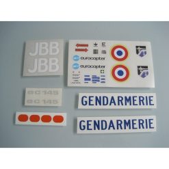 Grosses soldes ❤️ Heli-Scale Planche Autocollant EC-145 "Gendarmerie" ⭐